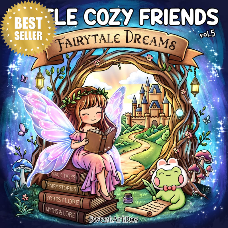 Fairytale Dreams: a Cute & Cozy Fantasy Coloring Book for Stress Relief Inspired