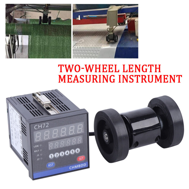 Electronic Digital Length Meter Counter Wheel Roll Measure Equipment 2-Wheel USA