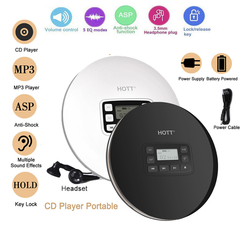 CD611T Portable Bluetooth CD Player Stereo AUX MP3 Walkman ...