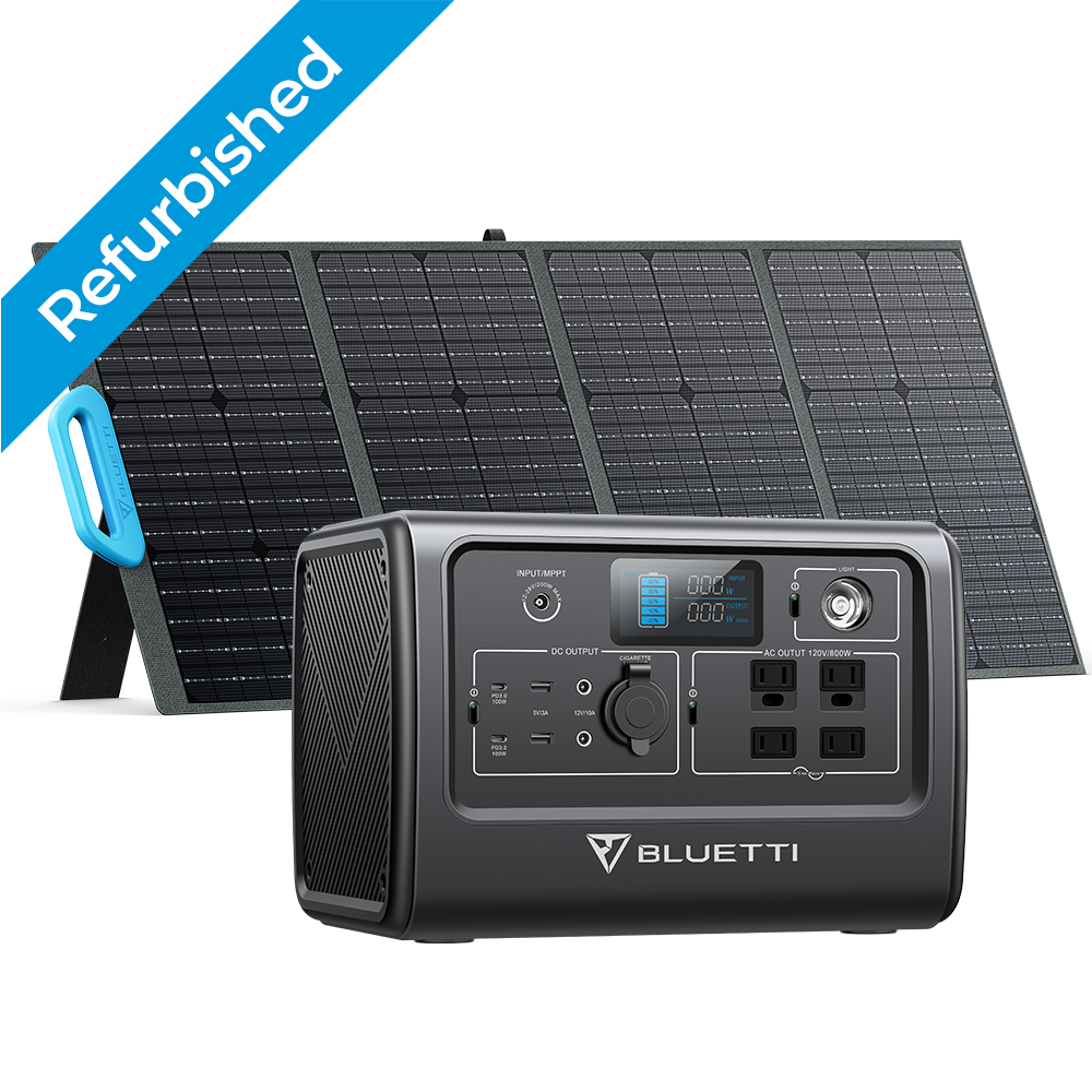 Eb70s Solar Generator +120w Solar Panel Kit Mppt