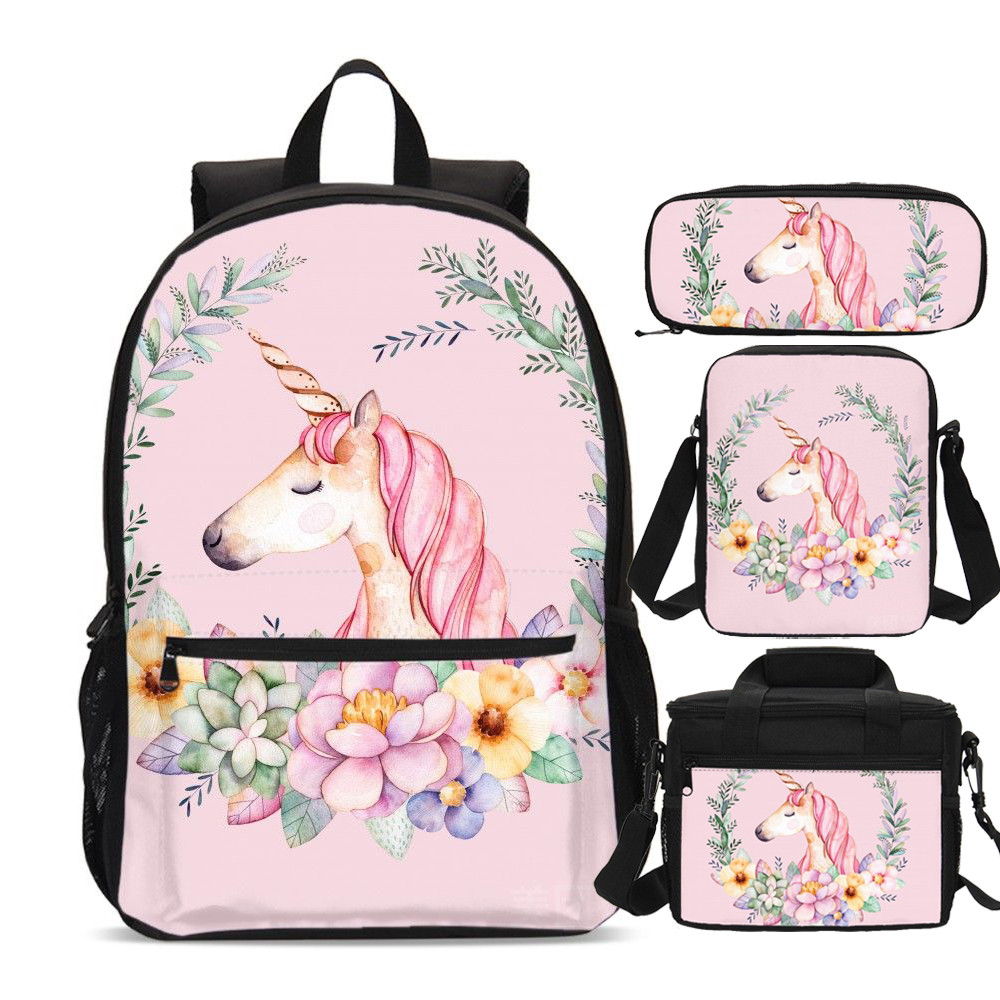 unicorn school bag and lunch bag