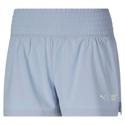 

Puma First Mile X Woven High Waisted Running Athletic Shorts Womens Blue Casual, Синий, Puma First Mile X Woven High Waisted Running Athletic Shorts