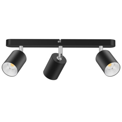 2/4 Light Track Lighting Kit, 2/4 Way Modern Plug in Ceiling Spotlight, Industri