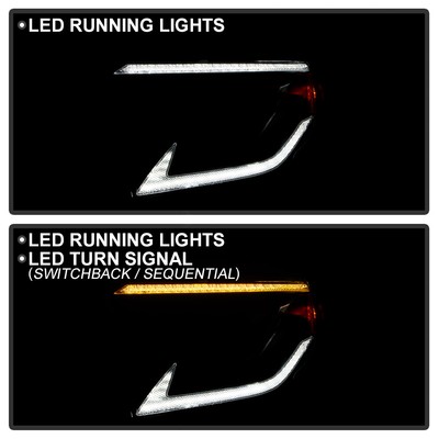 For 2014-2021 Toyota Tundra LED DRL Switchback Turn Signal Projector Headlights