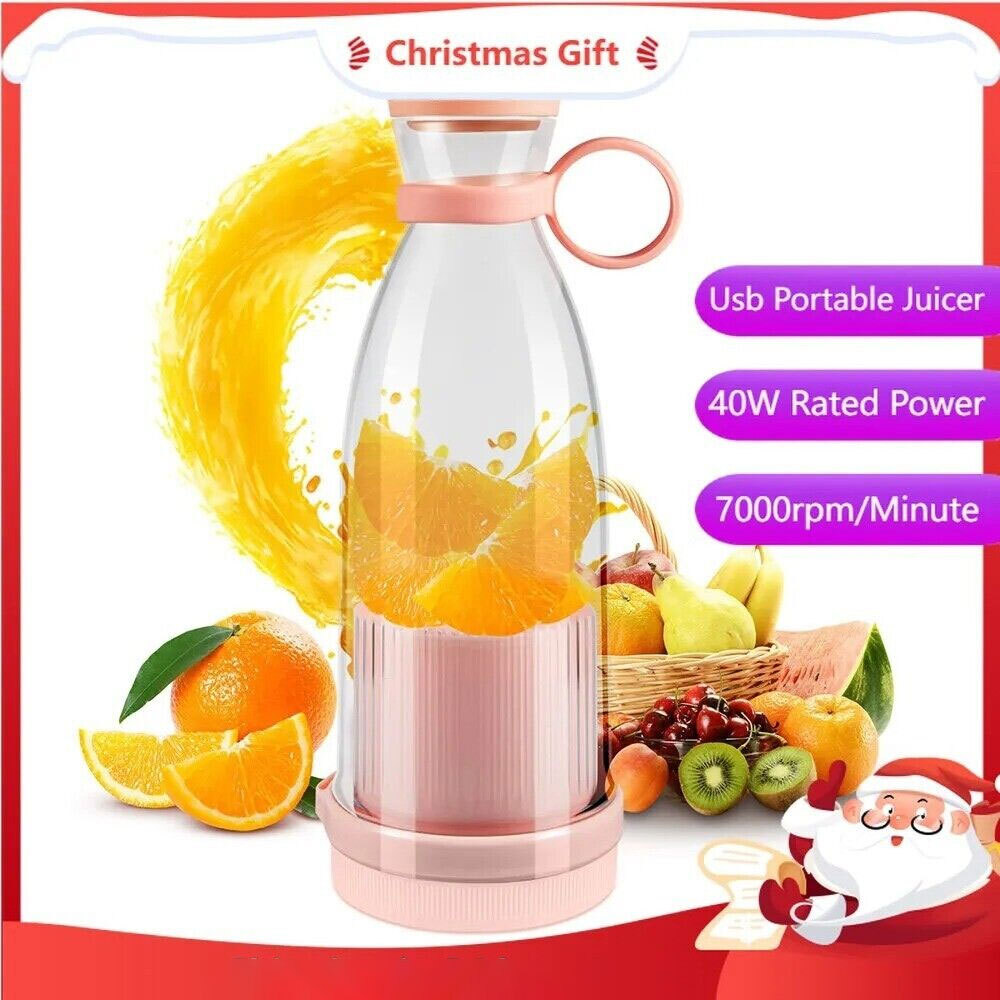 Portable Electric Mini Smoothie Blender Fruit Maker/Mixer Protein Shake Bottle