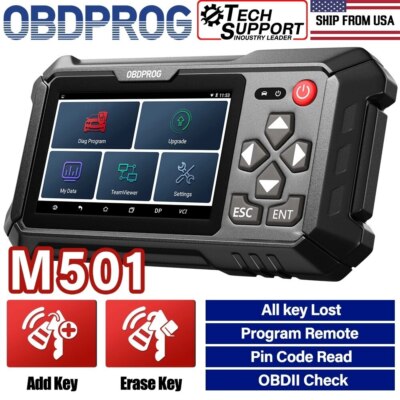 OBDPROG M501 IMMO K-ey Pro-grammer EEPROM Pincode OBD2 Diagnostic Code Reader