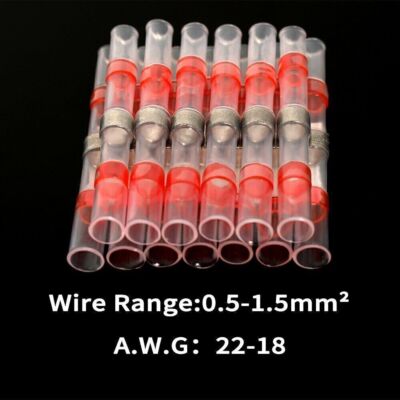 1000-50Pcs Solder Seal Sleeve Waterproof Heat Shrink Wire Connectors Terminals