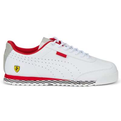 

Puma Sf Roma Via Perforated Motorsport Lace Up Мужские белые кроссовки Повседневная обувь, Белый, Puma Sf Roma Via Perforated Motorsport Lace Up