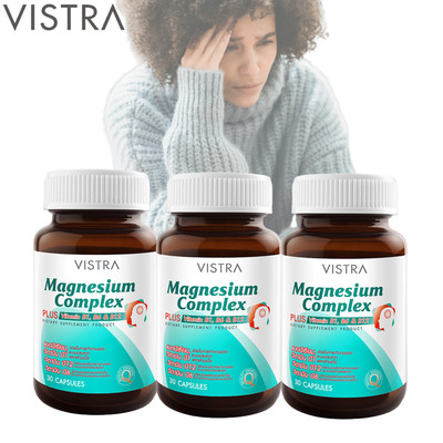 VISTRA Magnesium Complex PLUS Vitamin B1, B6 & B12-30cap x 3pcs.
