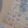 5D Embossed Butterfly Nail Stickers for Nail Art Colorful Nail Art Stickers Gold Nail Decals Self Adhesive Nail Art Design Manicure Supplies Charm for Women Nail Art Decorations Accessories