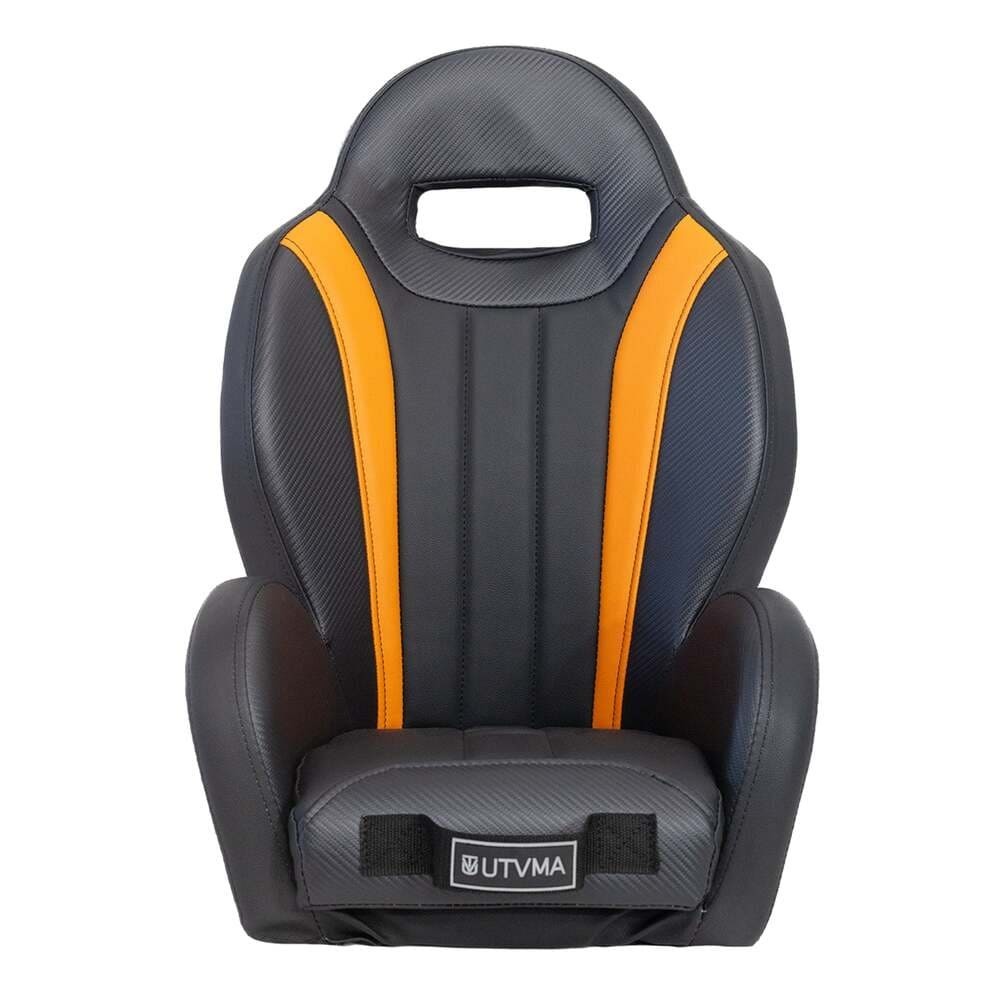 UTVMA Orange Mini Bucket Seat with Red Auto Buckle Harness