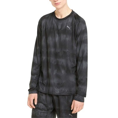 

Puma Studio Training Crew Neck Long Sleeve Athletic T-Shirt Mens Black Casual To, Черный, Puma Studio Training Crew Neck Long Sleeve Athletic T-Shirt