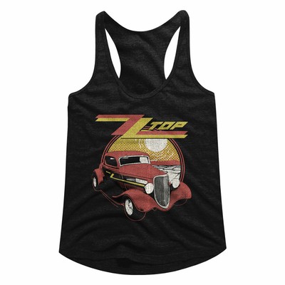 ZZ Top Eliminator Black Junior Women's Racerback Tank Top T-Shirt