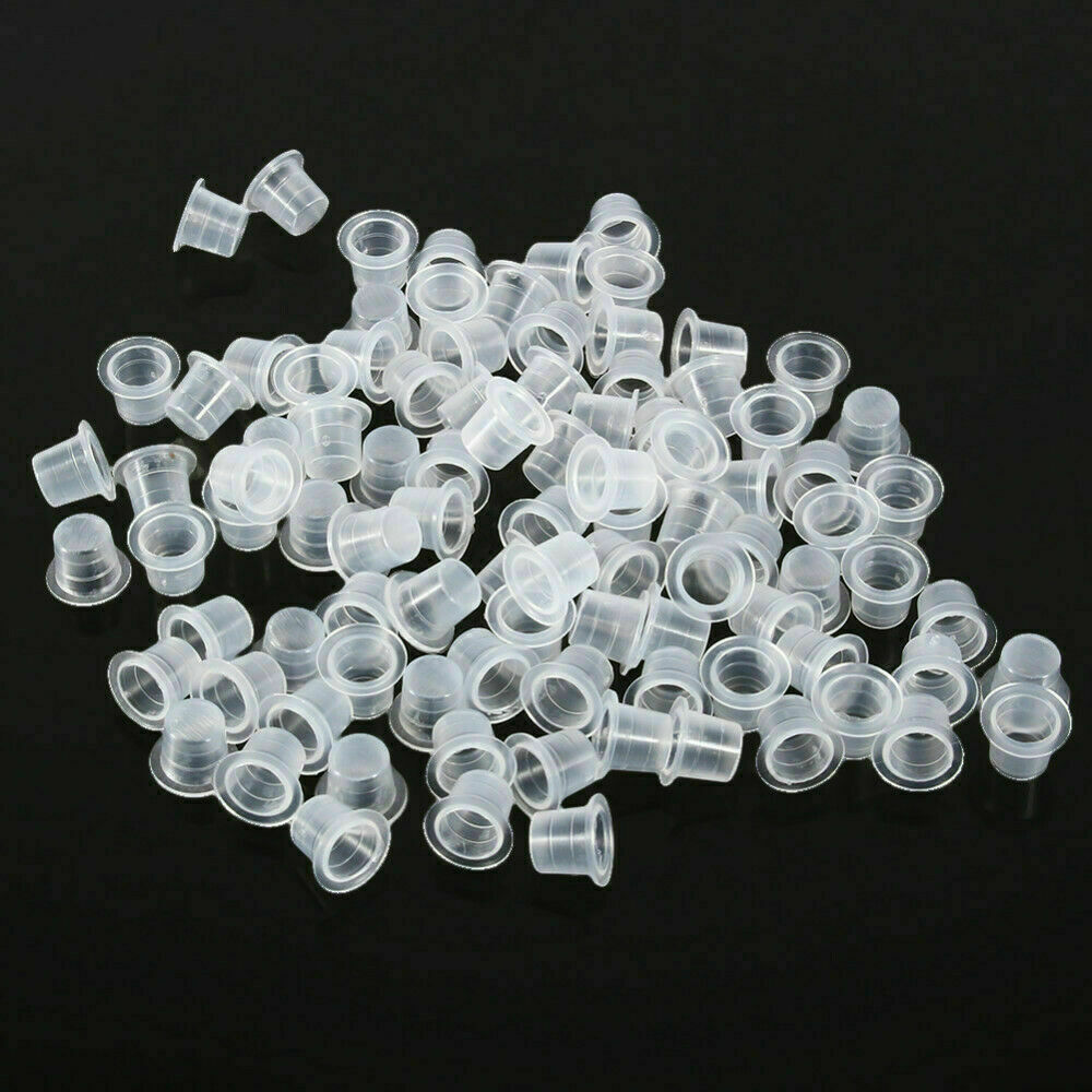 100/500 Pcs Ink Caps Plastic Cups Tattoo Supplie