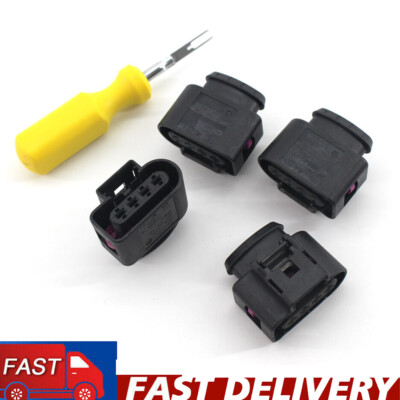 4X Ignition Coil Connector Repair Kit Harness Plug Wiring for Audi VW 1J0973724