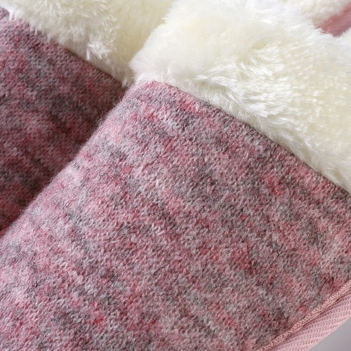 Aerusi Women Plush Slippers Winter Warm Bedroom Memory Foam Soft Shoes Size 6-10