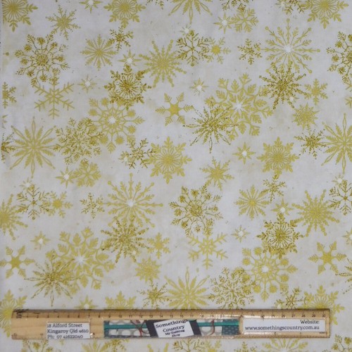 Patchwork Quilting Sewing Fabric Christmas Joy Cream 50x55cm FQ