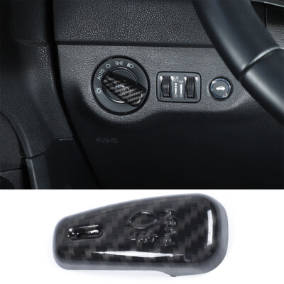 1x Headlight Switch Cover Trim For Dodge Charger 10+/Challenger 15+ Carbon Fiber