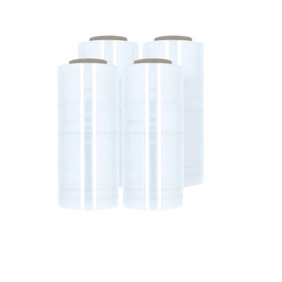 4 Rolls 14''x1476' High Performance Hand Stretch Shrink Wrap Film 35 Gauge Clear