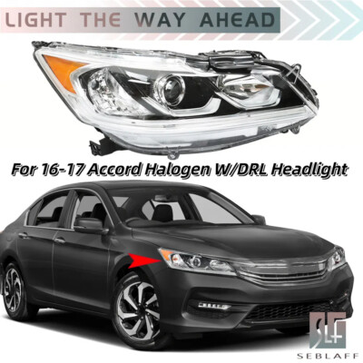 Headlight Assembly For 2016-2017 Honda Accord EX EX-L Sport LED DRL Right Side