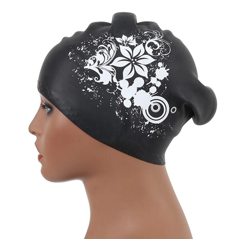 Women Swimming Caps Silicone Long Hair Girls Waterproof Swimming
