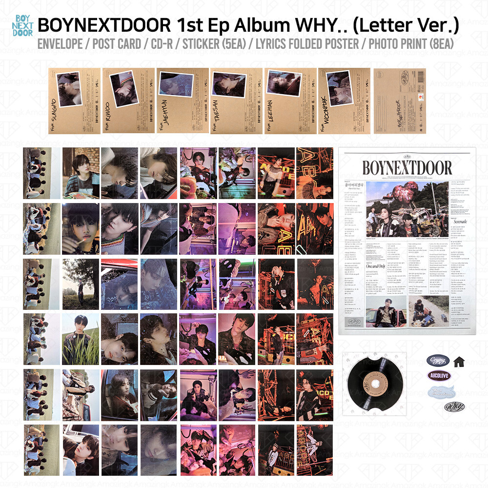 BOYNEXTDOOR 1st Ep Album WHY.. Letter Ver. CD Poster Sticker
