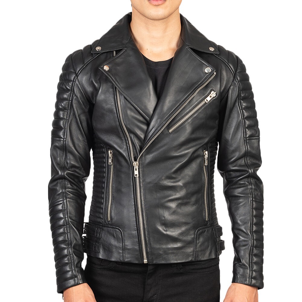 ジャケット・アウター Lounge Lizard Cow leather RIDERS BLACK LOUNGE LIZARD Horsehide Leather Biker Rider Motorcycle