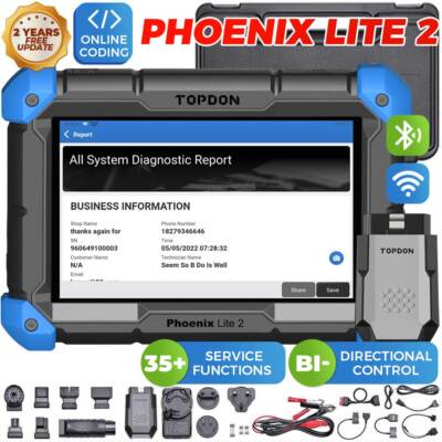 2024 Topdon Phoenix Lite 2 OBD2 Scanners Auto Diagnostic Bi-Directional Control