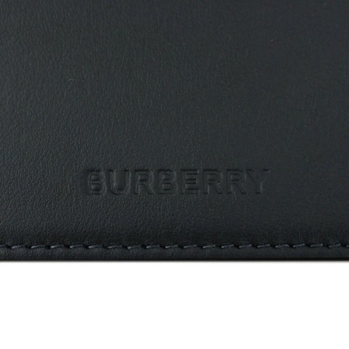 Pre-owned Burberry Id Wallet Ms Flint Brt 8070204 Charcoal A1208 In Gray
