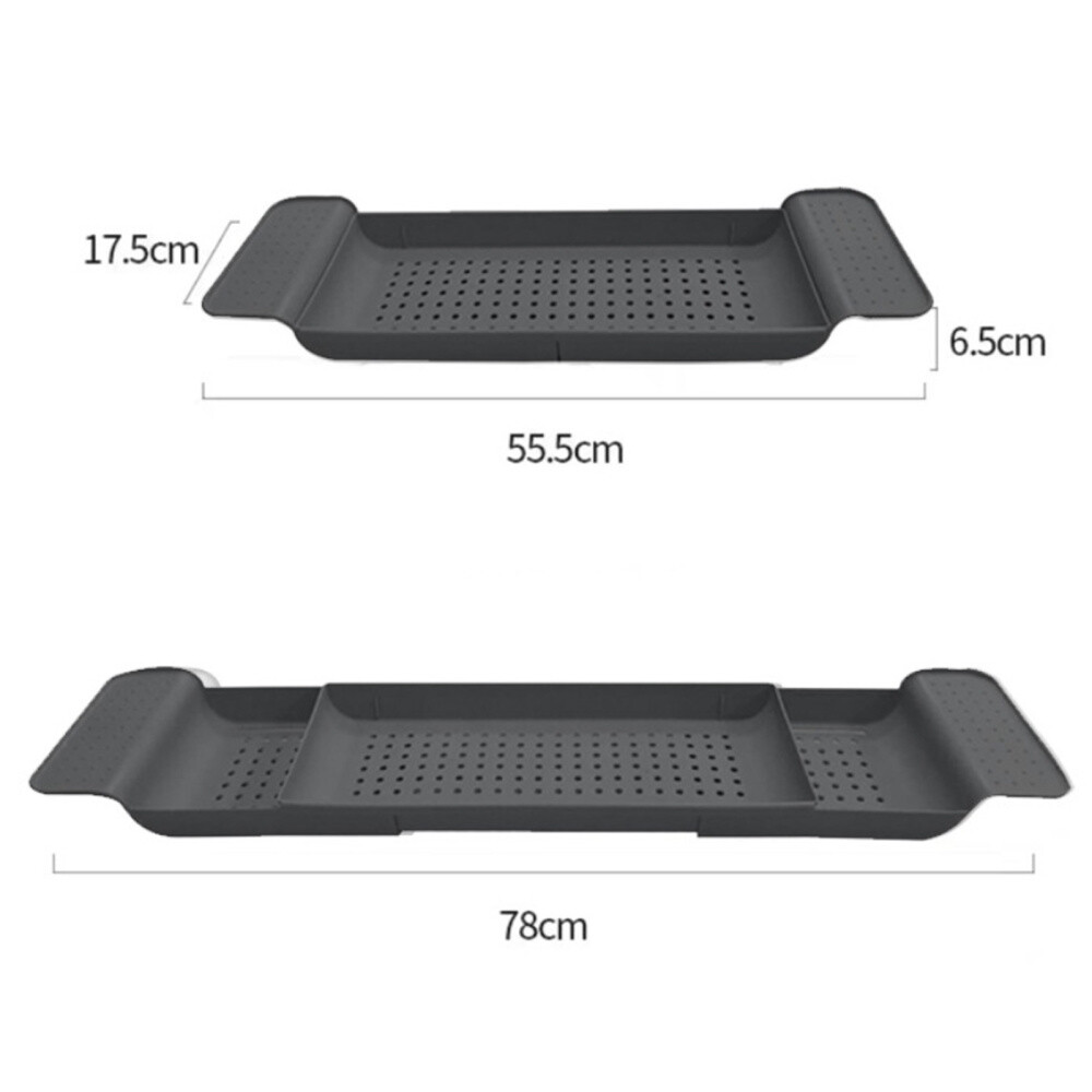 Badewannenablage Schwarz Badewannenaufsatz Buchstütze Bad Caddy