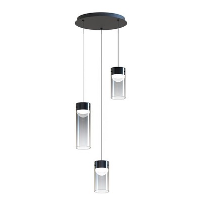 ET2 Lighting E21183-142GM Highball - 27W 3 LED Pendant-12.5 Inches Tall and
