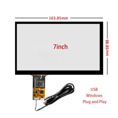 Capacitive Touch Screen + USB Cable Plug and Play 164x99mm 7 inch 164*99mm