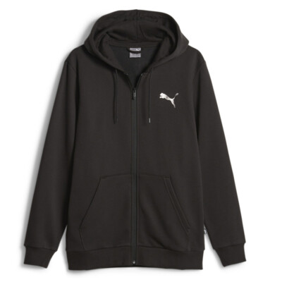 Мужская черная повседневная верхняя одежда с капюшоном Puma Essentials + логотип Lab FullZip Hoodie 67592501
