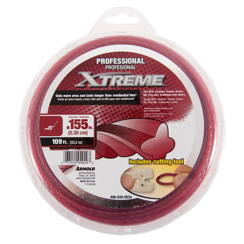 Arnold Professional Xtreme Trimmer Line Maroon 109 ft. 0.155 in New