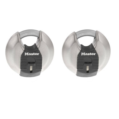 m40xt magnum 2-3/4 in. wide stainless steel discus keyed padlock with 5/8 in.
