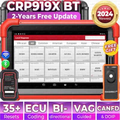 2024 LAUNCH X431 CRP919X BT PRO Bidirectional Car Diagnostic Scanner Key Coding