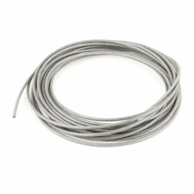 Vinyl Coated Galvanized Coated Cable Wire Rope 7x7, Clear, 3/32'' - 1/8''