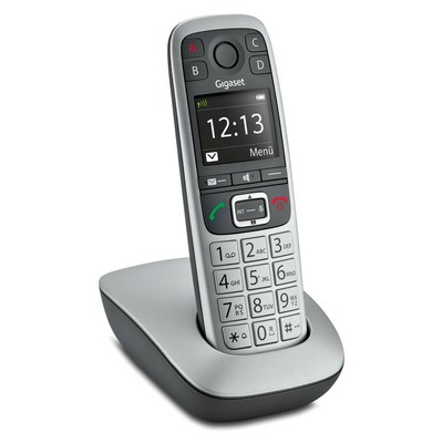 GIGASET E560 DECT-Großtasten-Telefon schnurlos Notruftaste platin B-Ware