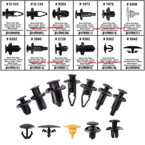 50Pcs Weatherstrip Clips Bumper Fender Hood Trim Body Retainers 91530-SP1-003