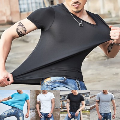 Fitness Top TShirt Bluse Rundhals TShirt Slim Fit Oberteile Sommer