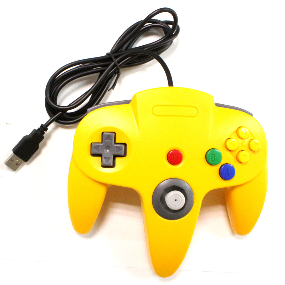 Yellow USB Nintendo 64 N64 Controller For PC NEW - UK FAST