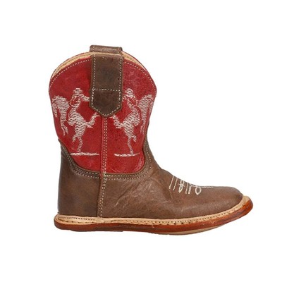 

Roper Cowbaby Square Toe Cowboy Infant Boy Коричнево-красные повседневные ботинки 09-016-7912, Brown;red, Roper Cowbaby Square Toe Cowboy Infant