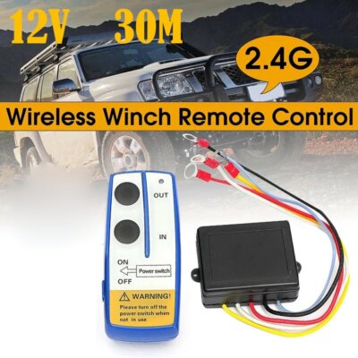 Wireless Winch Remote Control Kit 12V Receiver 150ft Twin Switch Handset 1 PCS