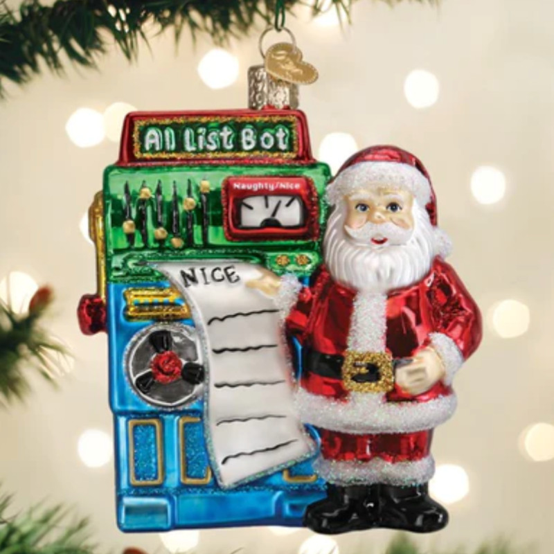 Santa's AI List Bot Ornament