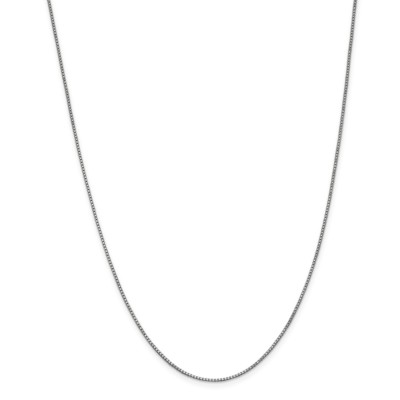 Pre-owned Superdealsforeverything Real 14kt White Gold 1mm Box Chain; 24 Inch; Lobster Clasp