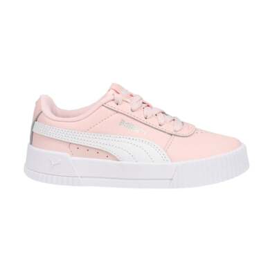 Puma Carina L Lace Up Youth Girls Розовые кроссовки Повседневная обувь 370678-33