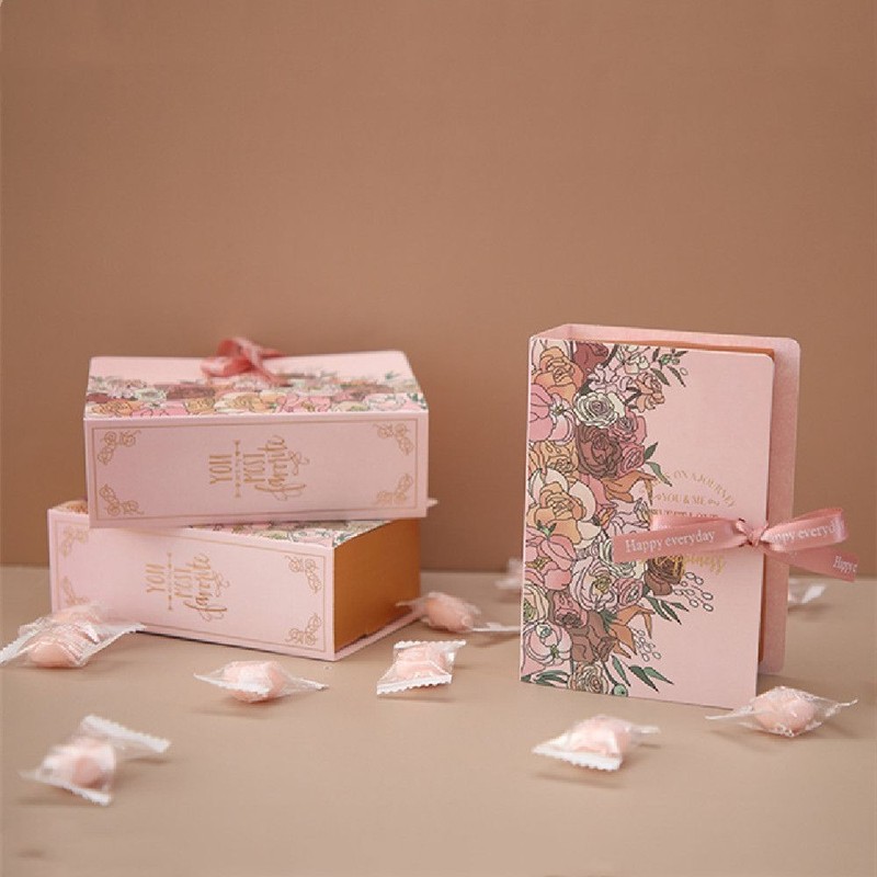 Creative Kraft Paper Gift Box Box With Ribbon Candy Box Packing Box
