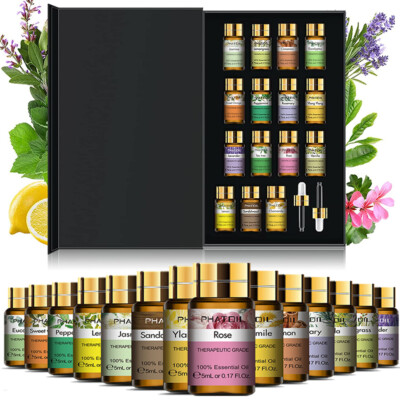 Essential Oil Set 15x 5ml Aromatherapy Oils Pure & Natural for Diffusers,Massage