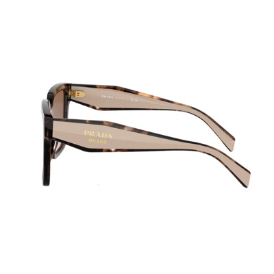Pre-owned Prada Pr 24zs 07r0a6 Caramel Tortoise Plastic Sunglasses Brown Gradient Lens