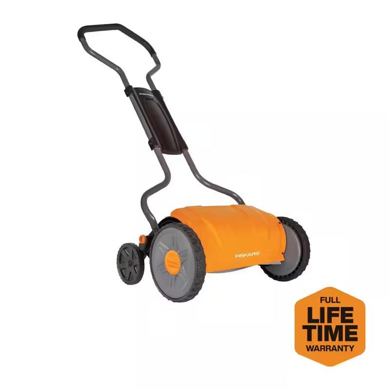 Staysharp 17 In. Manual Push Walk behind Non-Electric Ree Outdoor Lawnl Mower
